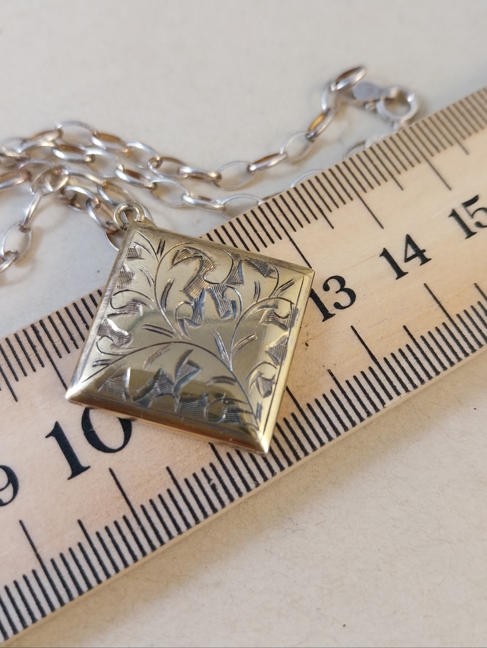 Sterling Silver Floral Engraved Pendant Necklace - Women's Jewelry - Picture 9 of 15